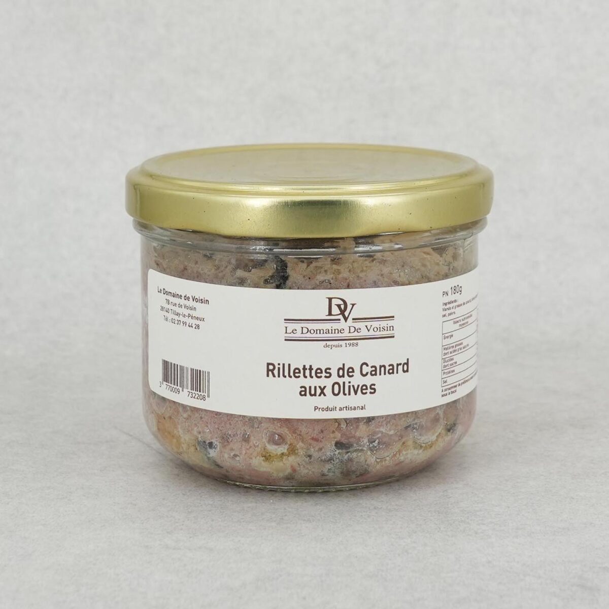 1014.jpg RILLETTE DE CANARD AUX OLIVES DOMAINE DE VOISIN – Image 1