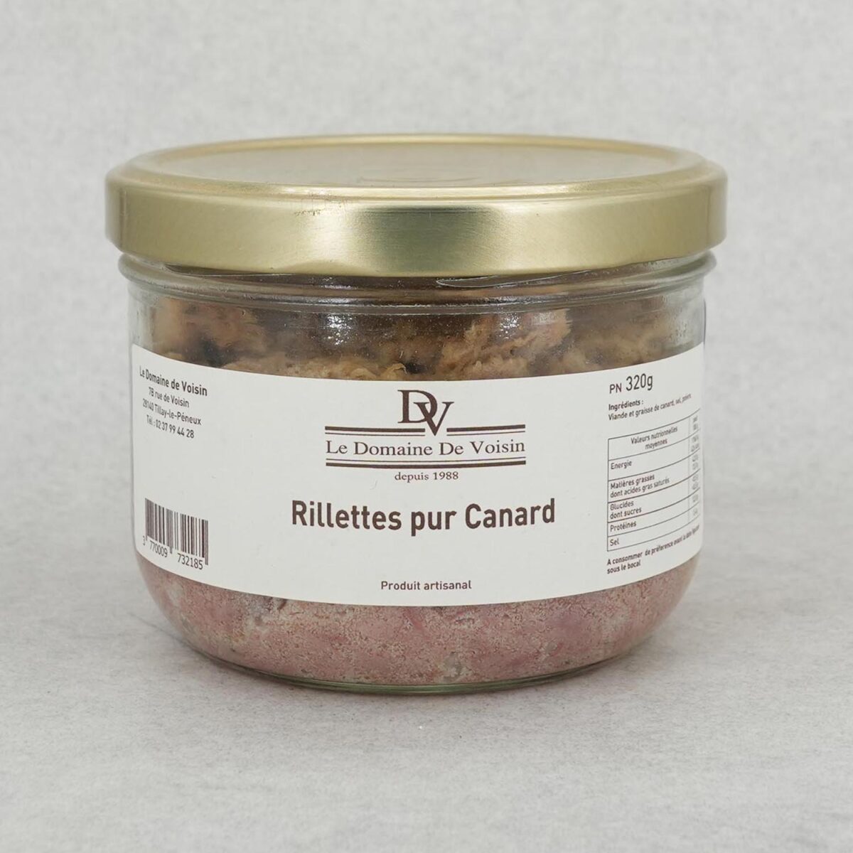 RILLETTE PUR CANARD DOMAINE DE VOISIN – Image 1