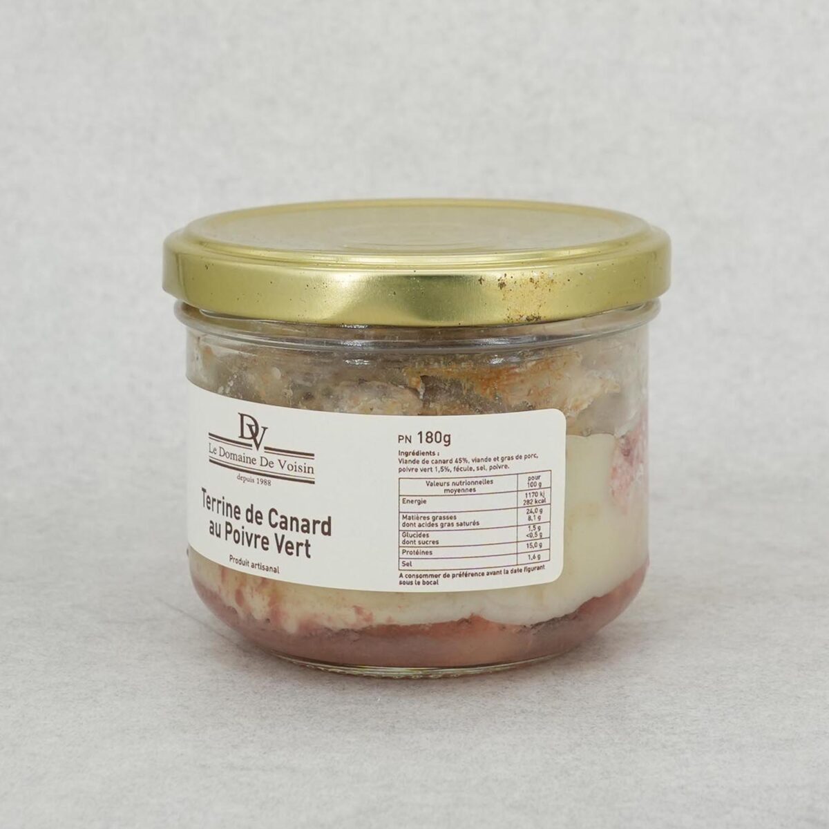 TERRINE DE CANARD POIVRE VERT DOMAINE DE VOISIN – Image 2
