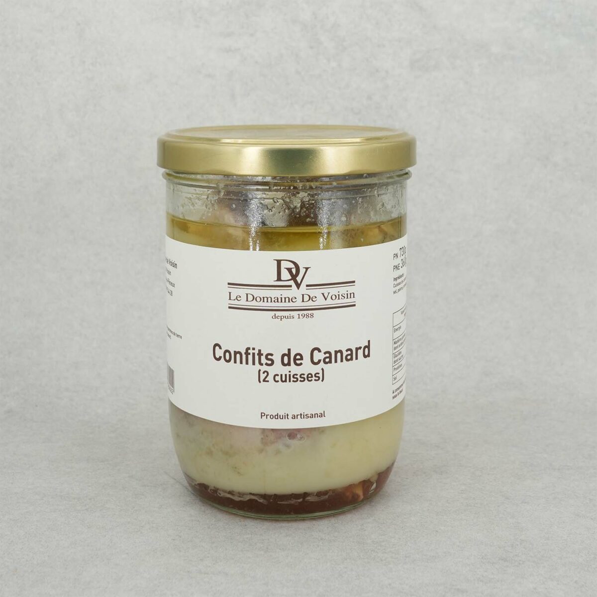 CONFITS DE CANARD 2 CUISSES DOMAINE DE VOISIN – Image 1