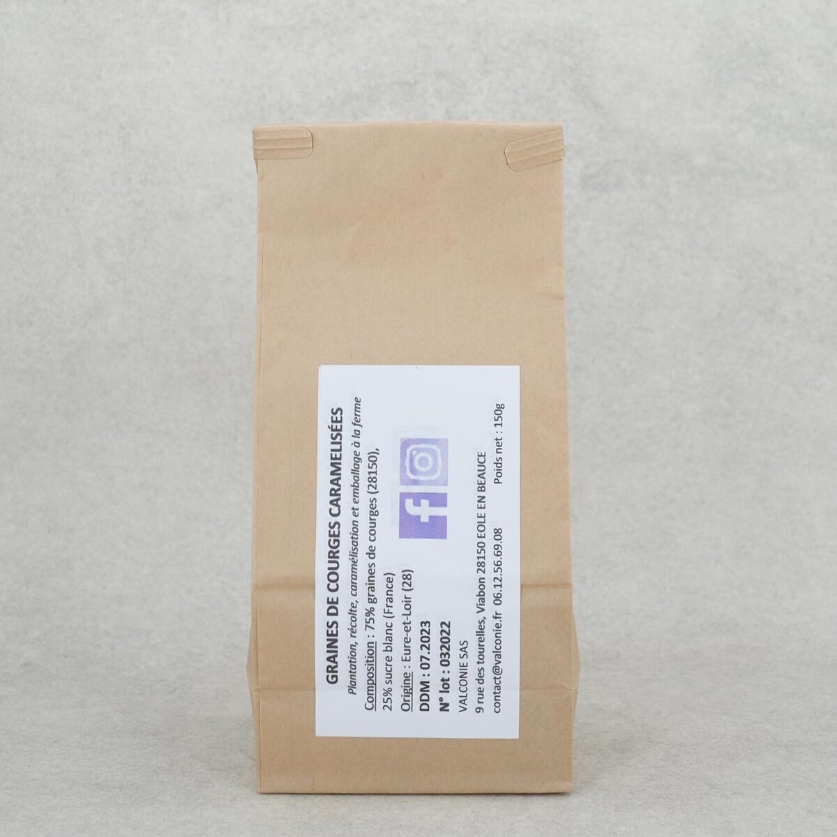 GRAINES DE COURGES CARAMELISÉES VALCONIE – Image 2