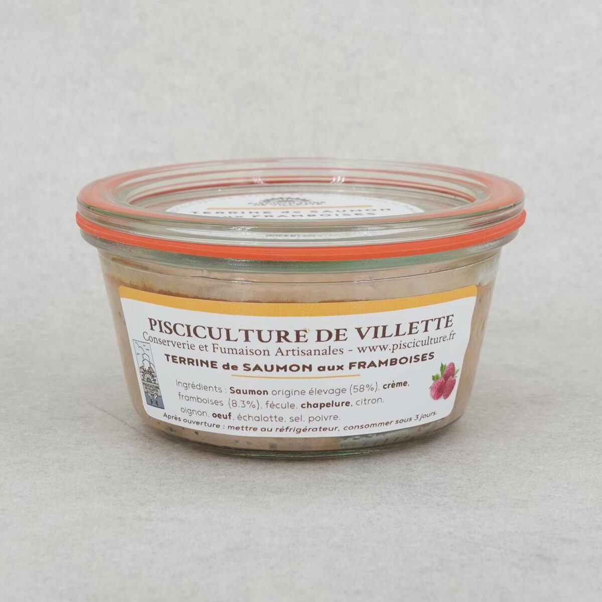 TERRINE DE SAUMON AUX FRAMBOISES PISCICULTURE DE VILLETTE – Image 2