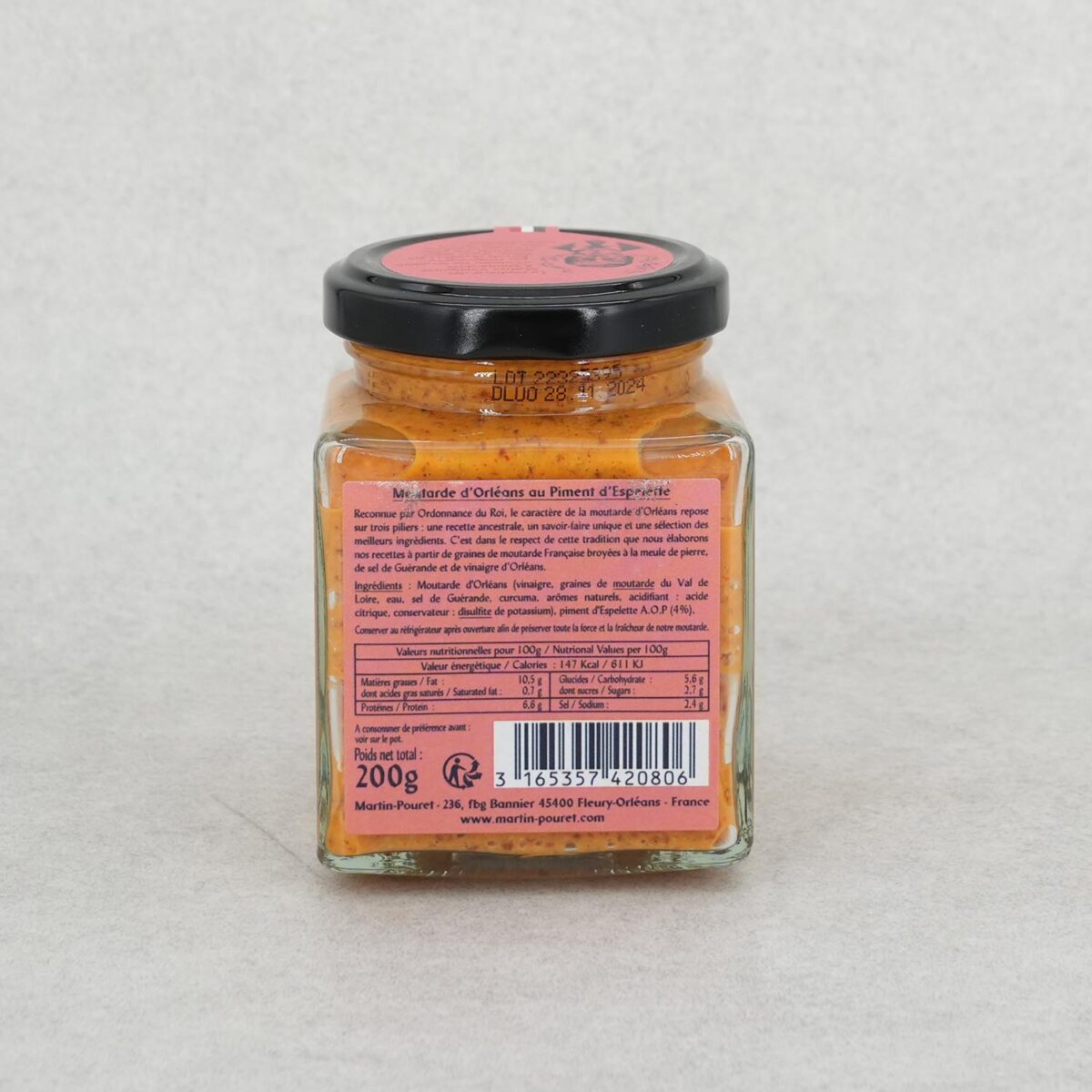 MOUTARDE AU PIMENT D'ESPELETTE MARTIN POURET – Image 2