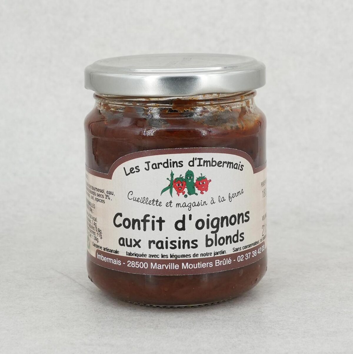 CONFIT D'OIGNONS AUX RAISINS BLOND LES JARDINS D'IMBERMAIS – Image 1