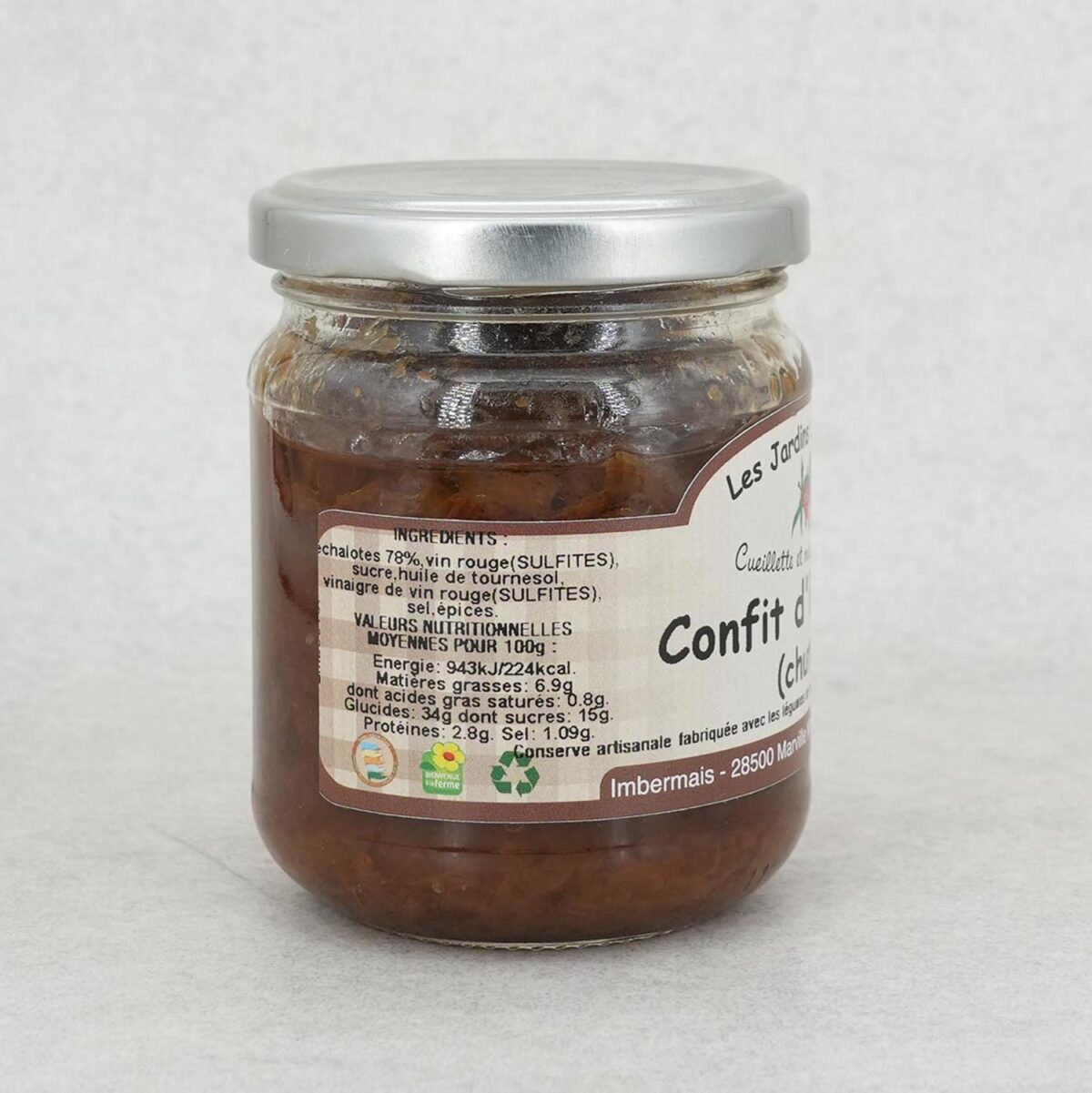 CONFIT D'ÉCHALOTES LES JARDINS D'IMBERMAIS – Image 2