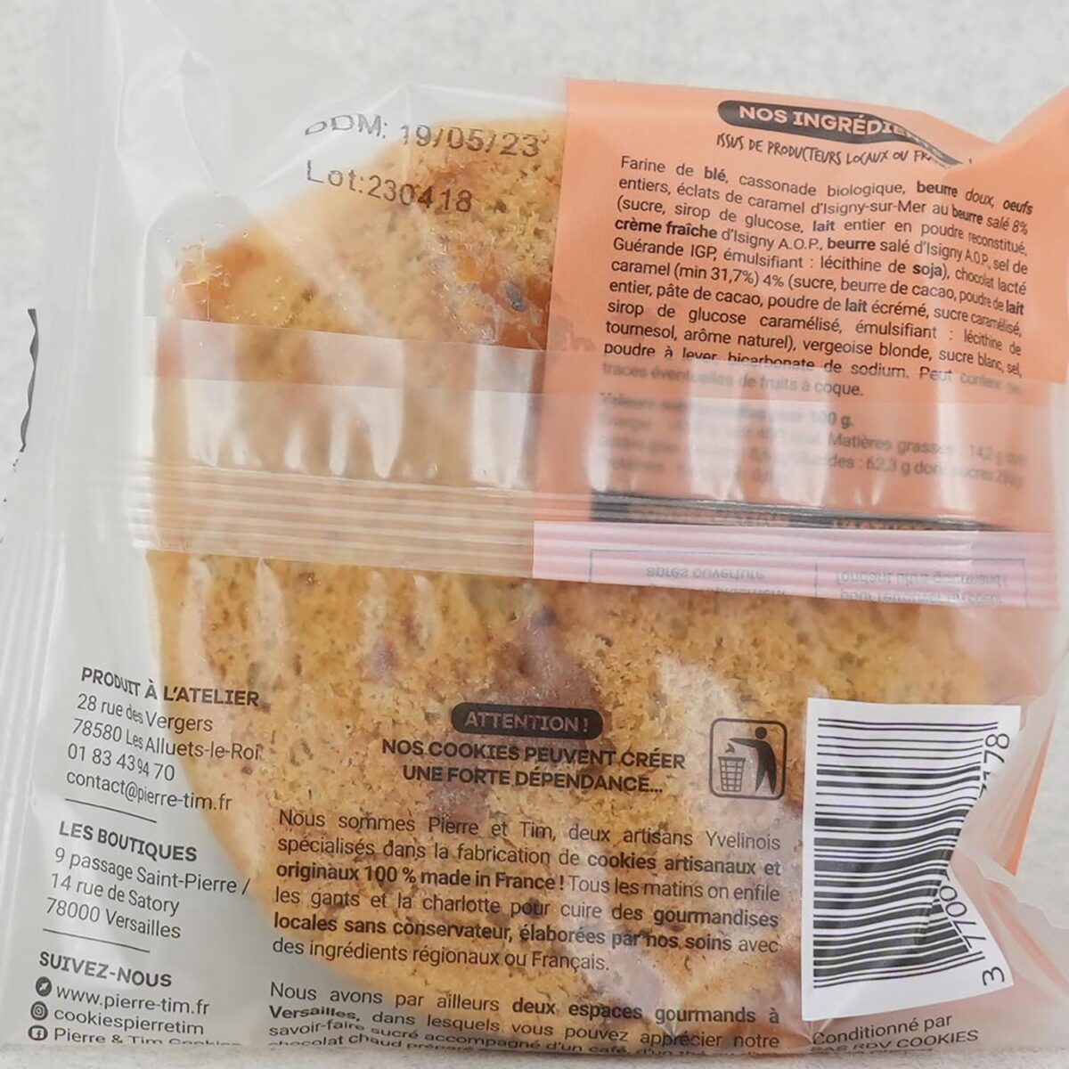 1663B.jpg COOKIE CARAMEL BEURRE SALÉ PIERRE ET TIM COOKIES – Image 2