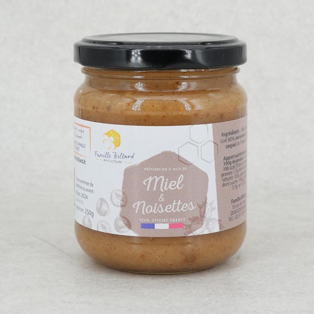 PÂTE À TARTINER MIEL NOISETTES FAMILLE BILLARD – Image 1