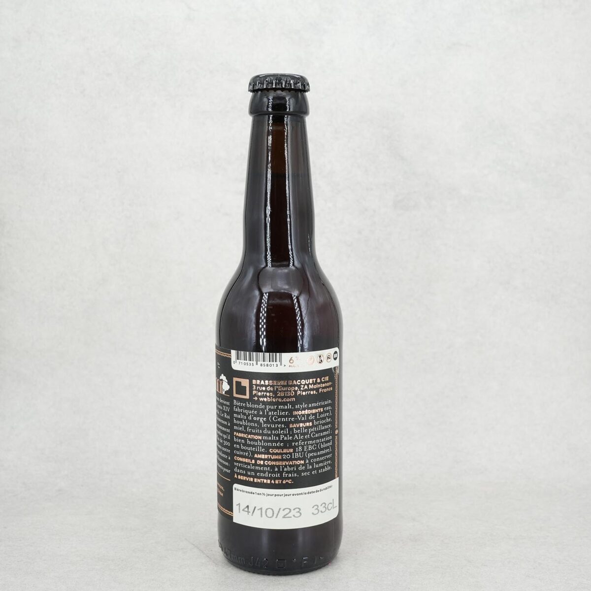 BIÈRE BLONDE "LE SECRET XIV" BRASSERIE BACQUET – Image 2