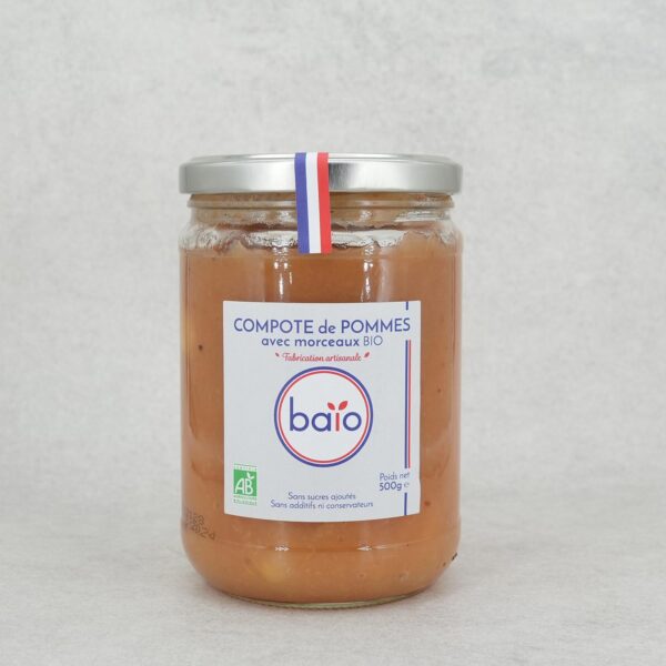 COMPOTE DE POMMES AVEC MORCEAUX BAIO