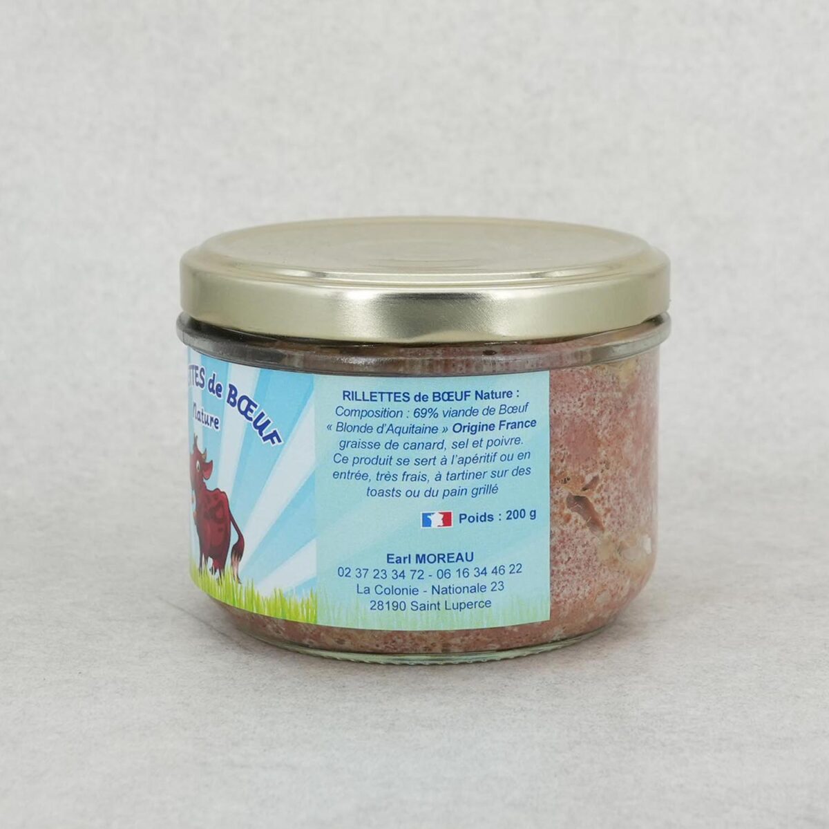 RILLETTE DE BOEUF NATURE EARL MOREAU – Image 2