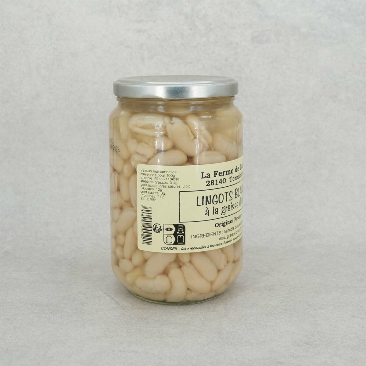 BOCAL LINGOTS BLANCS à LA GRAISSE D'OIE LA FERME DE LOUIS – Image 2