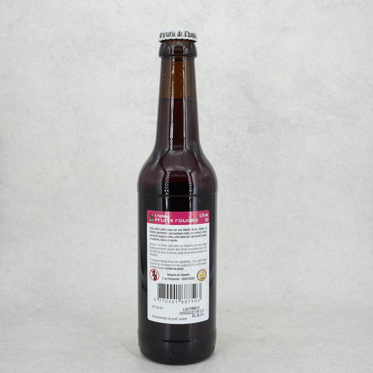 87B.jpg BIÈRE FRUITS ROUGES BRASSERIE L'EURÉLIENNE – Image 2