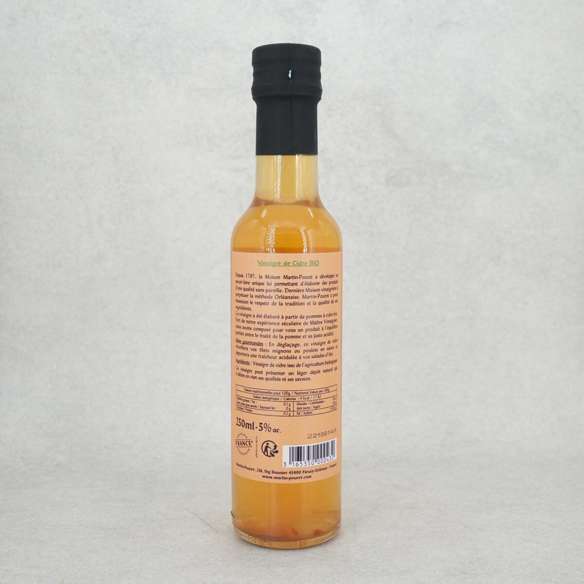 VINAIGRE D'ORLÉANS DE CIDRE BIO MARTIN POURET – Image 2