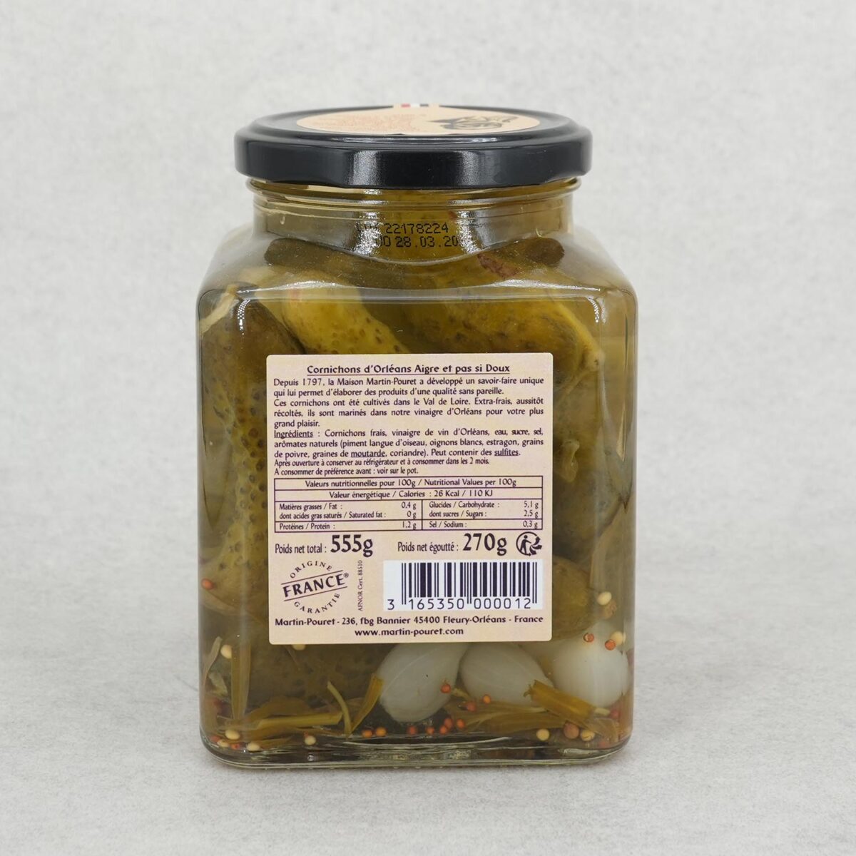CORNICHONS AIGRE  DU VAL DE LOIRE MARTIN POURET – Image 2
