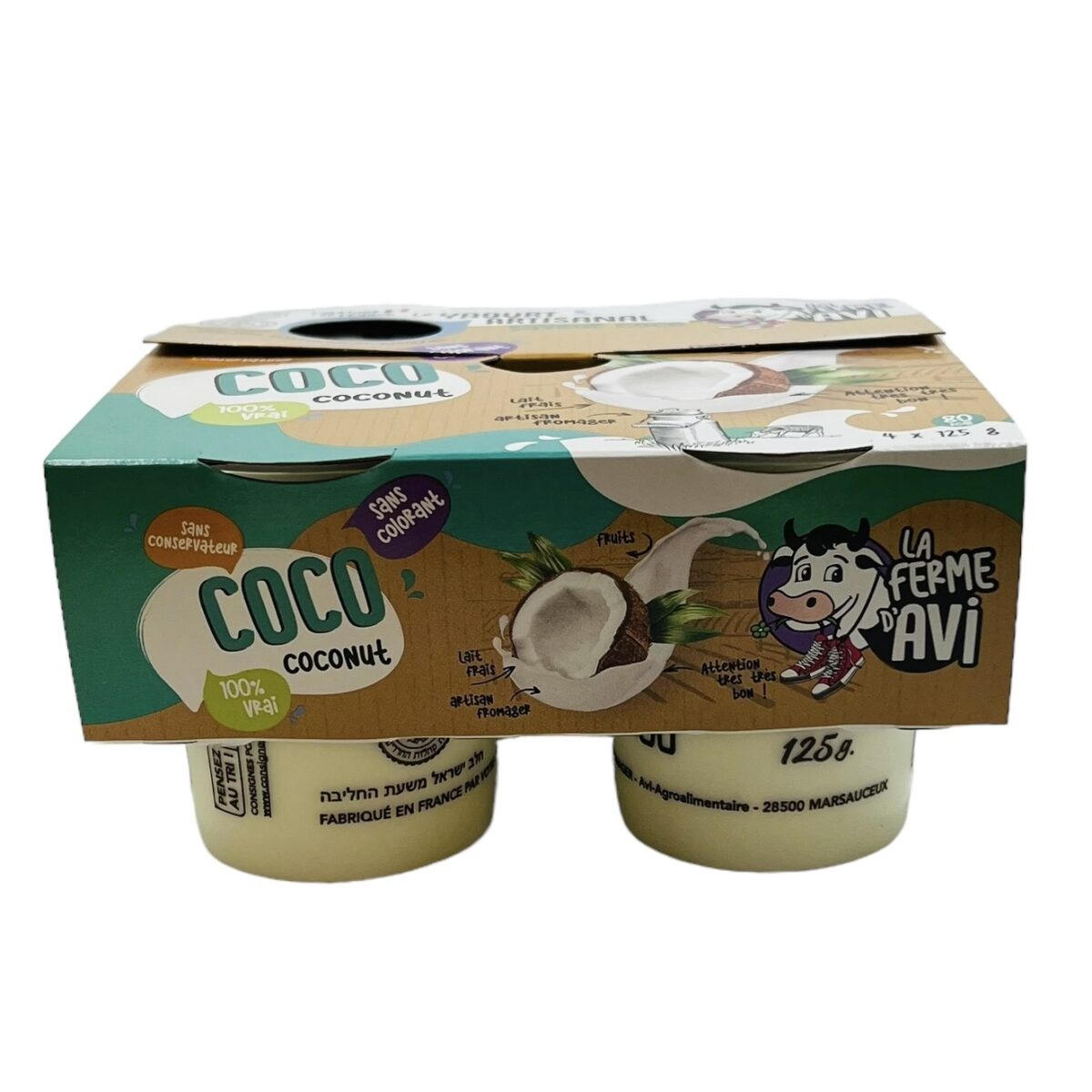 YAOURT BRASSÉ "NOIX DE COCO"x4 – Image 1