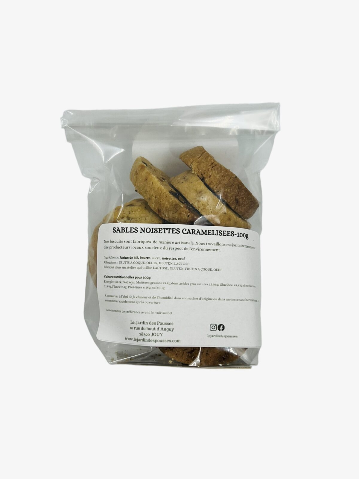 SABLÉS NOISETTES CARAMELISÉES JARDINS DES POUSSES – Image 2