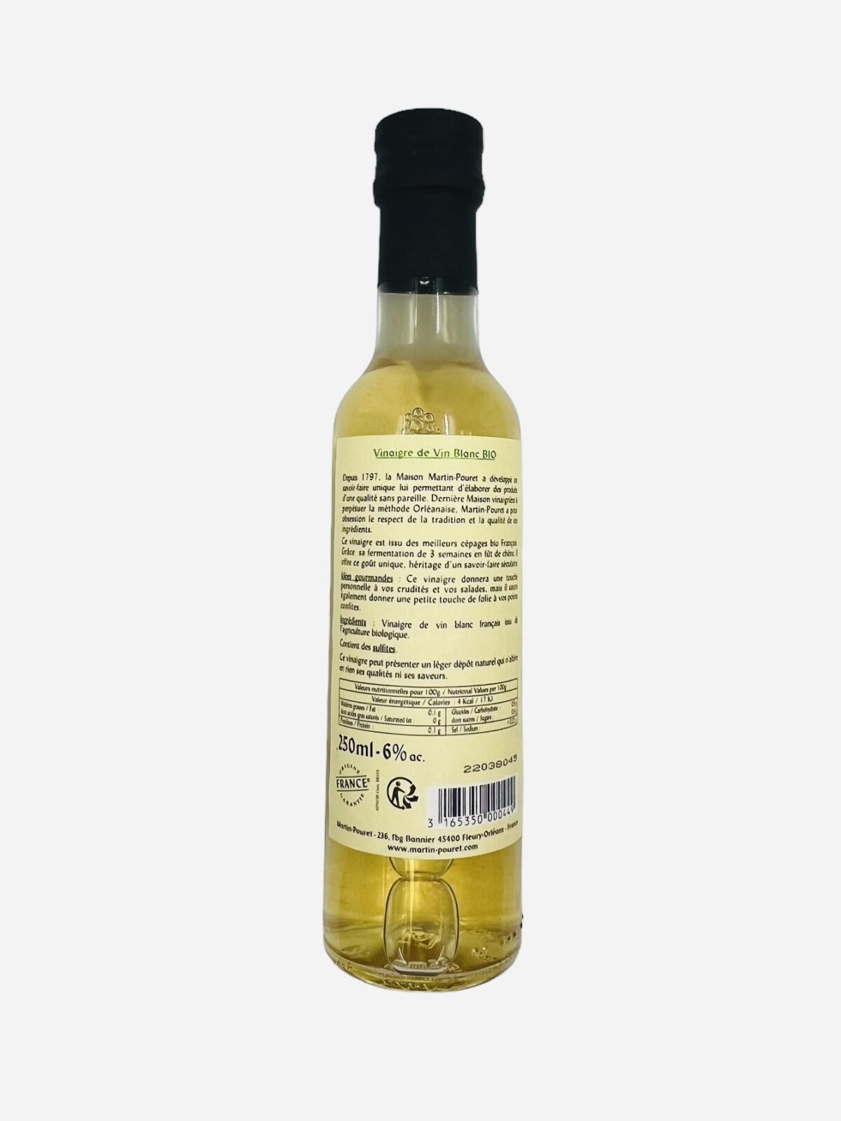 VINAIGRE BIO D'ORLÉANS VIN BLANC MARTIN POURET – Image 2