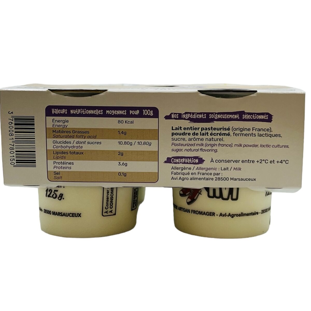 YAOURT BRASSÉ "VANILLE"X4 – Image 3