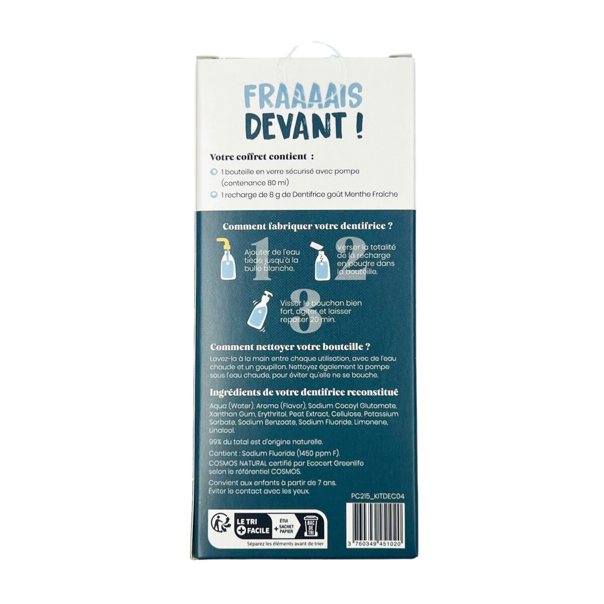 KIT DÉCOUVERTE DENTIFRICE BLANCHEUR PARFUM MENTHE FRAICHE PIMPANT – Image 4