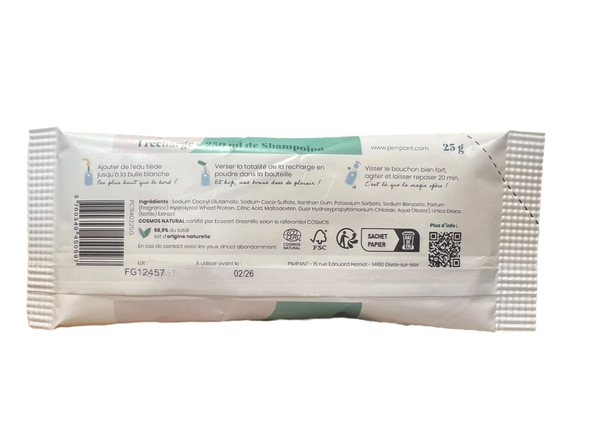 RECHARGE SHAMPOING PURIFIANT À L'EXTRAIT D'ORTIE PIMPANT – Image 2