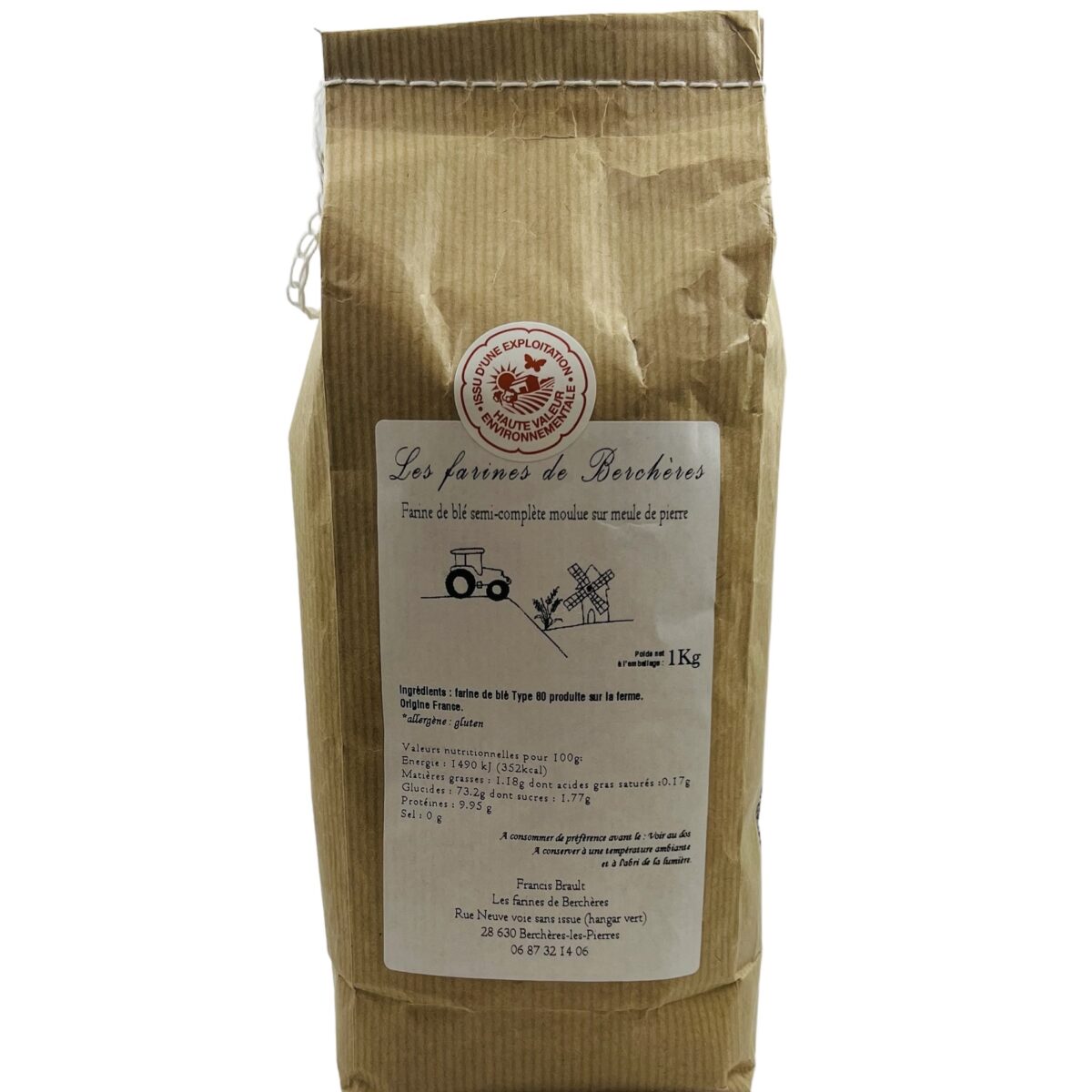FARINE DE BLÉ TENDRE T80 LES FARINES DE BERCHERES – Image 1