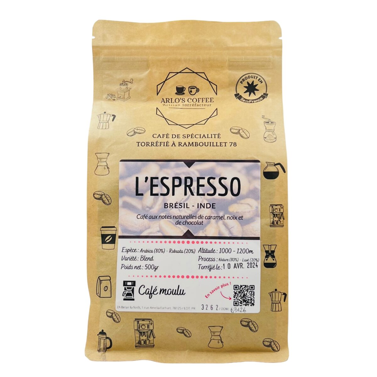 CAFÉ MOULU L'ESPRESSO ARLO'S COFFEE – Image 1