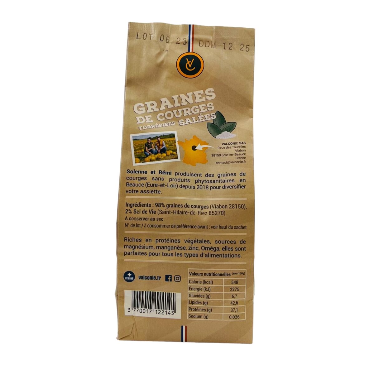 GRAINES DE COURGES TORREFIÉES ET SALÉES VALCONIE – Image 2