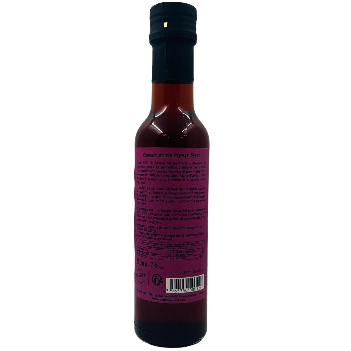 VINAIGRE D'ORLEANS DE VIN CÉPAGE SYRAH MARTIN POURET – Image 2