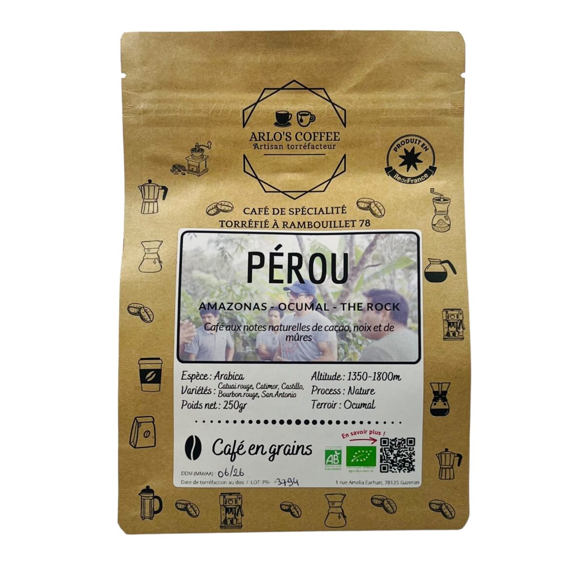 CAFÉ EN GRAINS PÉROU ARLO'S COFFEE – Image 1