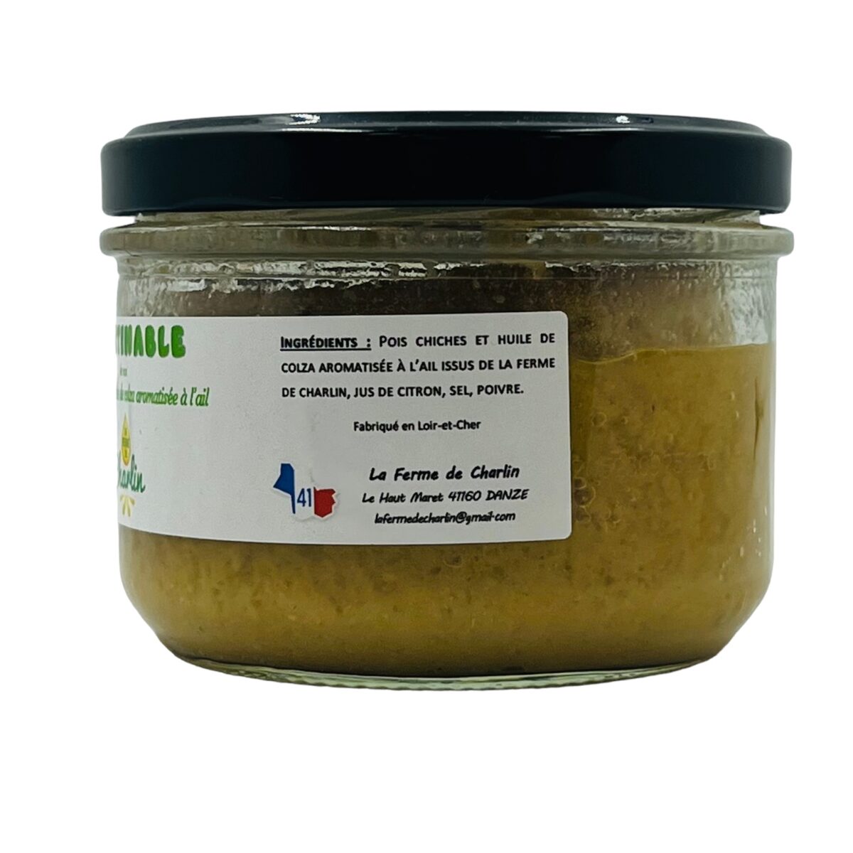 TARTINABLE POIS CHICHES ET HUILE DE COLZA ET AIL LA FERME DE CHARLIN – Image 3