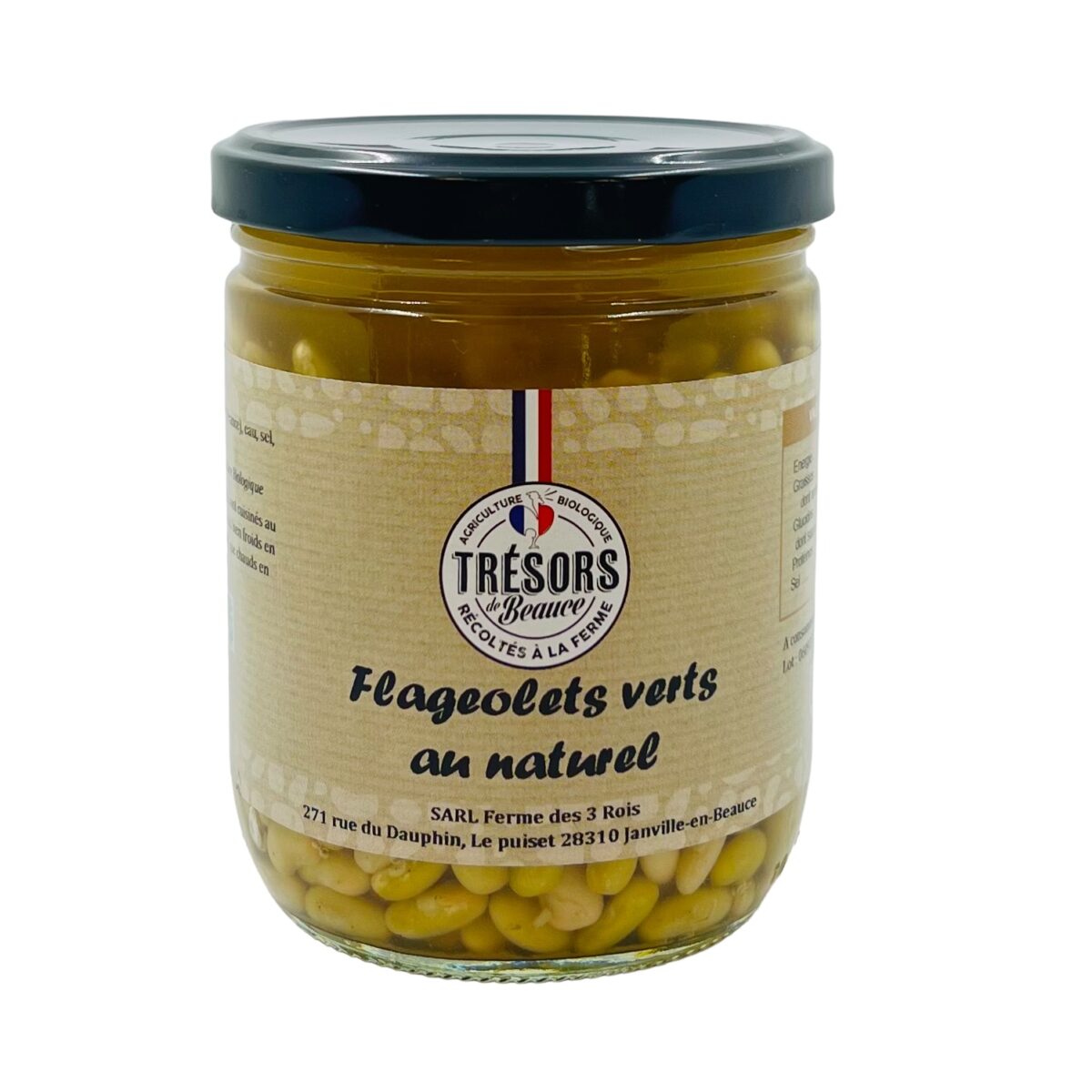 BOCAL FLAGEOLETS VERTS AU NATUREL TRÉSORS DE BEAUCE – Image 1