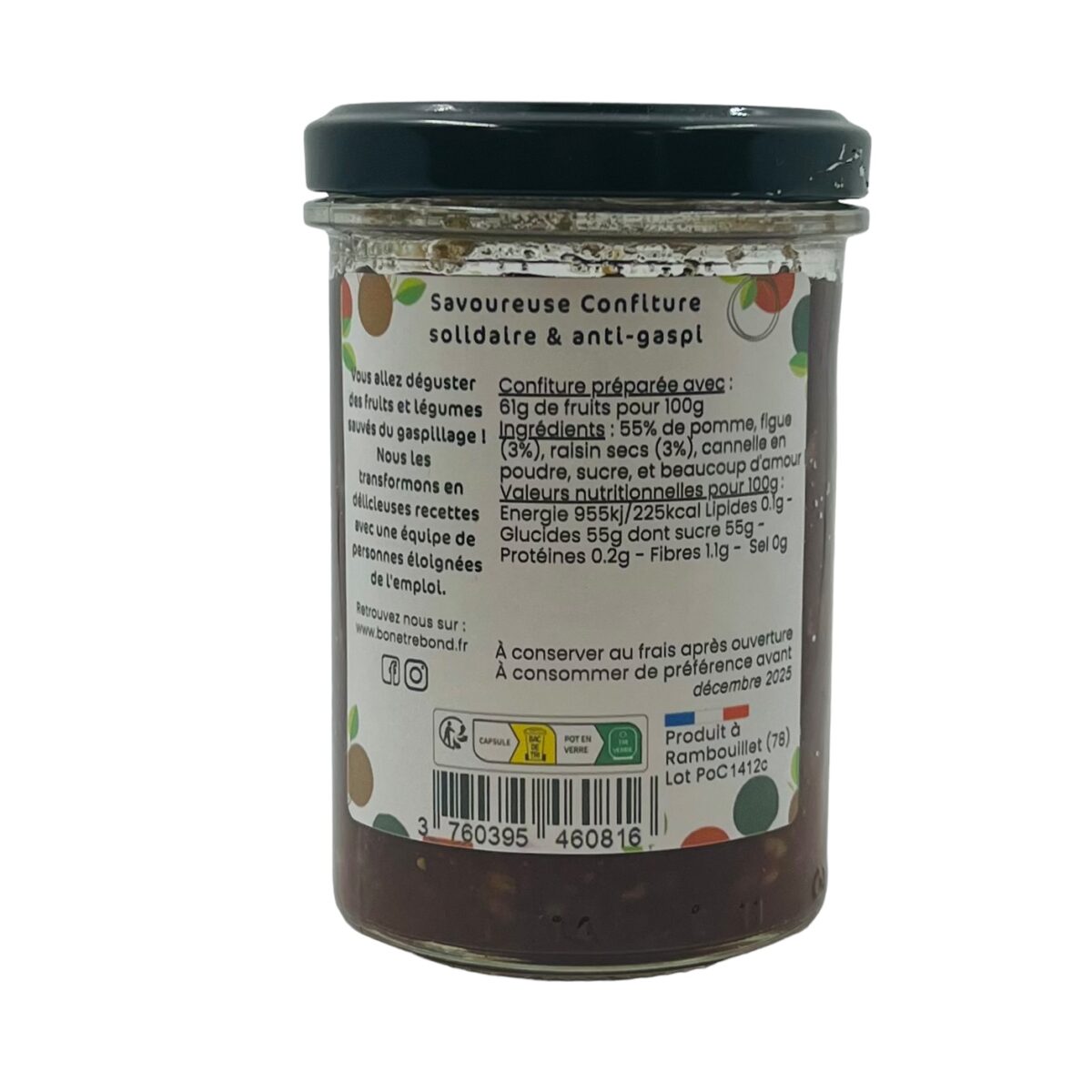 CONFITURE POMME FIGUE RAISIN CANELLE BON ET REBOND – Image 2
