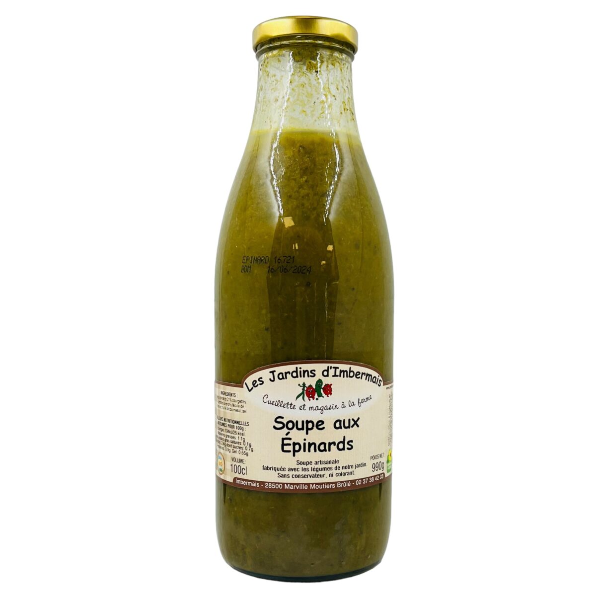 SOUPE AUX ÉPINARDS LES JARDINS D'IMBERMAIS – Image 1