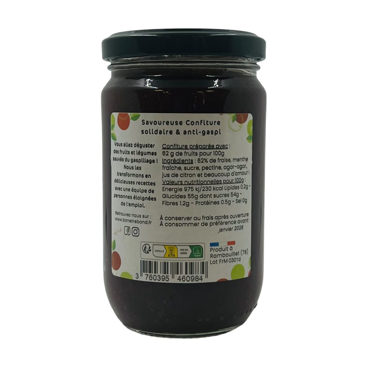 CONFITURE FRAISE MENTHE BON ET REBOND – Image 2