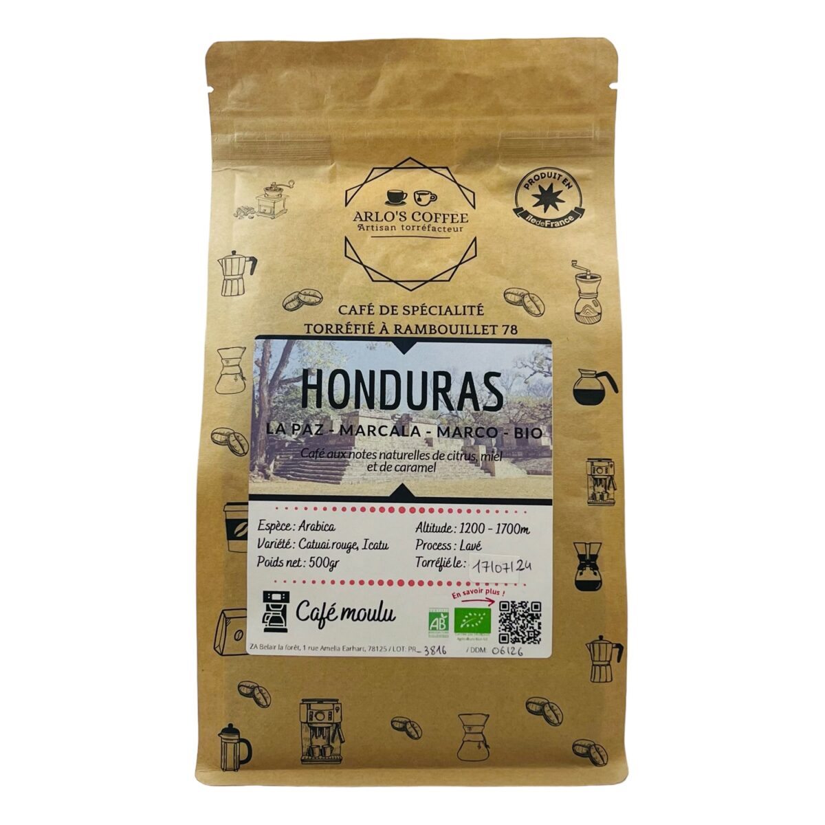Photoroom_20240729_174618 CAFÉ MOULU HONDURAS ARLO'S COFFEE – Image 1