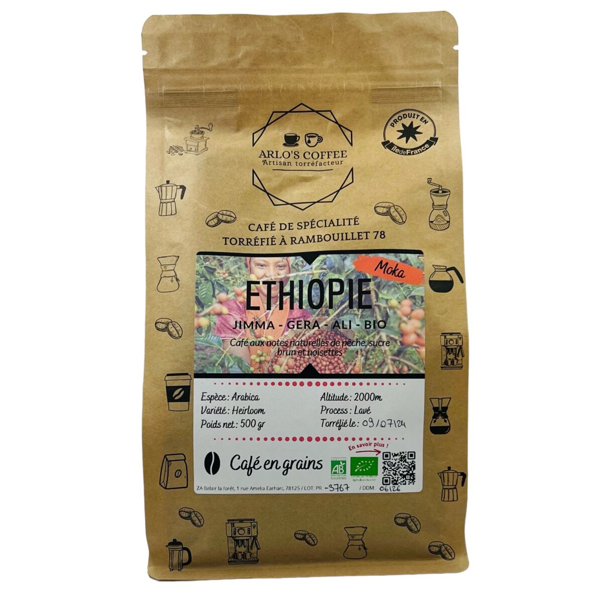 CAFÉ EN GRAINS ÉTHIOPIE ARLO'S COFFEE – Image 1