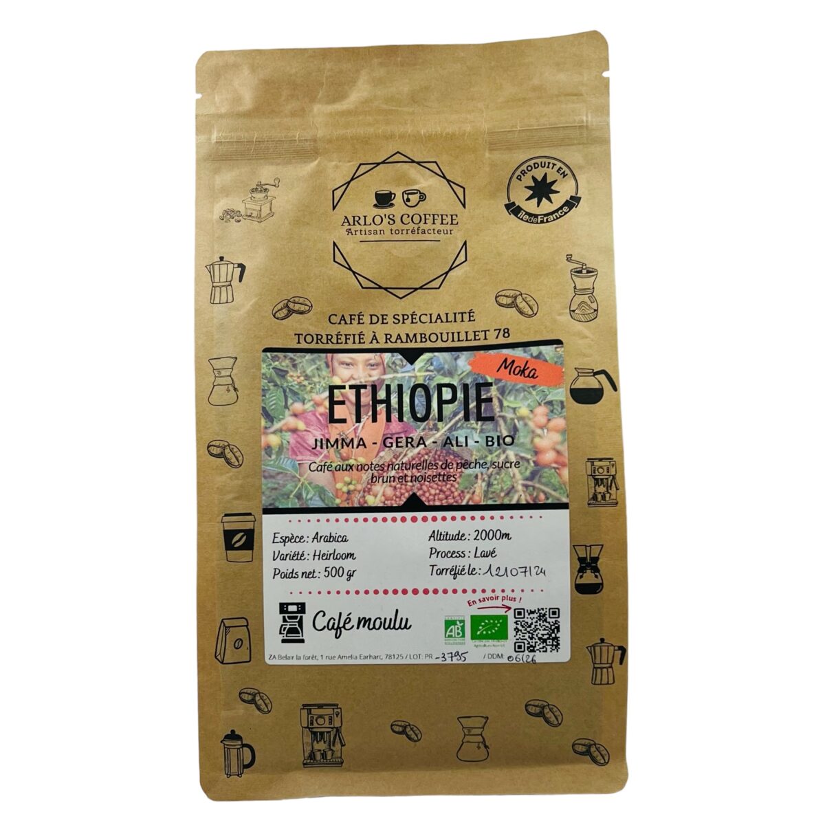 CAFÉ MOULU ÉTHIOPIE ARLO'S COFFEE – Image 1