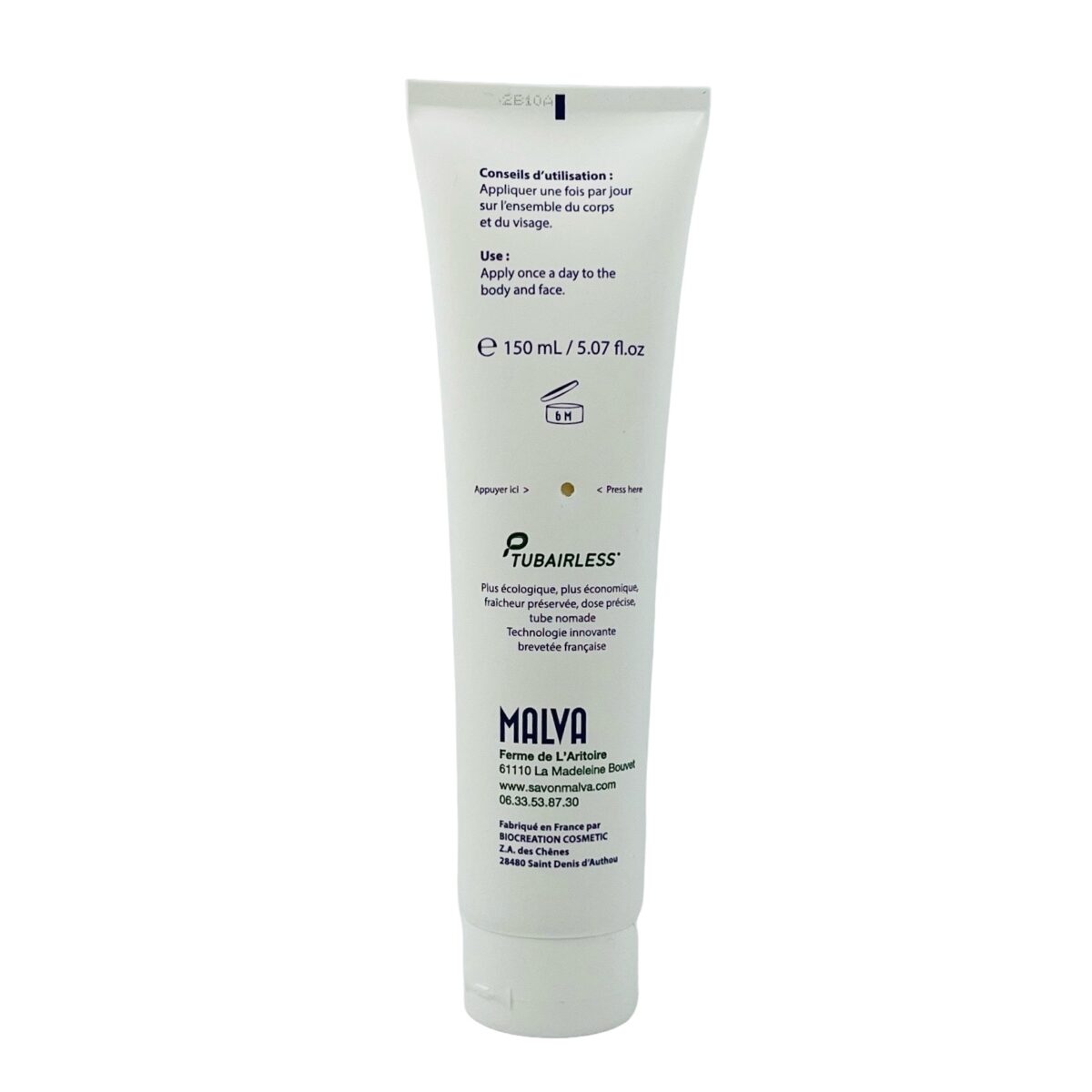 LAIT VISAGE ET CORPS AU LAIT DE CHÈVRE FLEUR DE COTON MALVA – Image 2