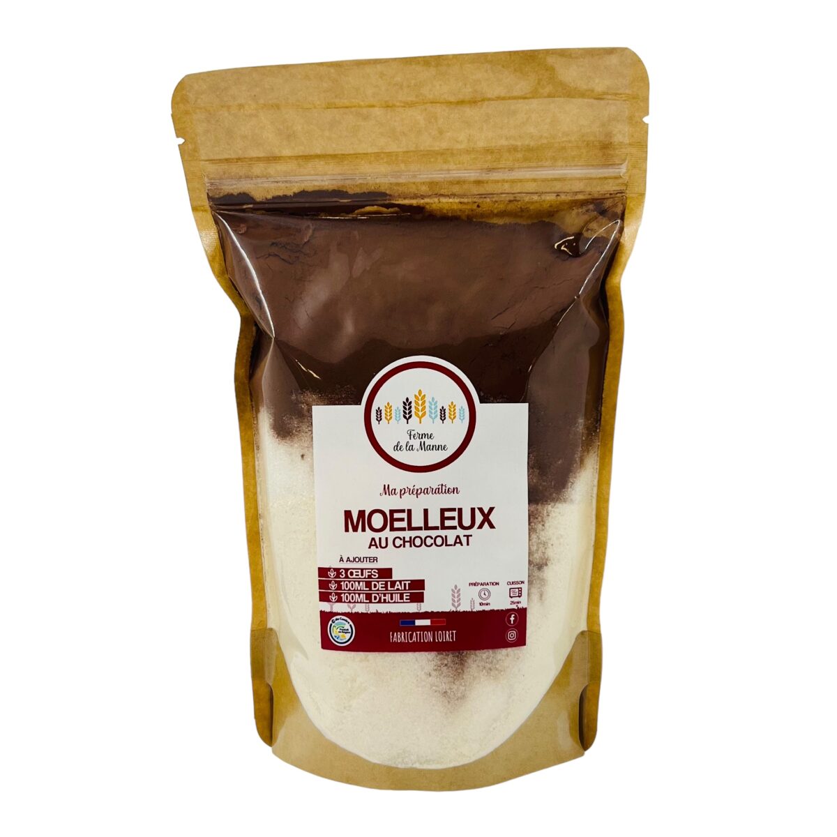 PRÉPARATION MOELLEUX CHOCOLAT FERME DE LA MANNE – Image 1