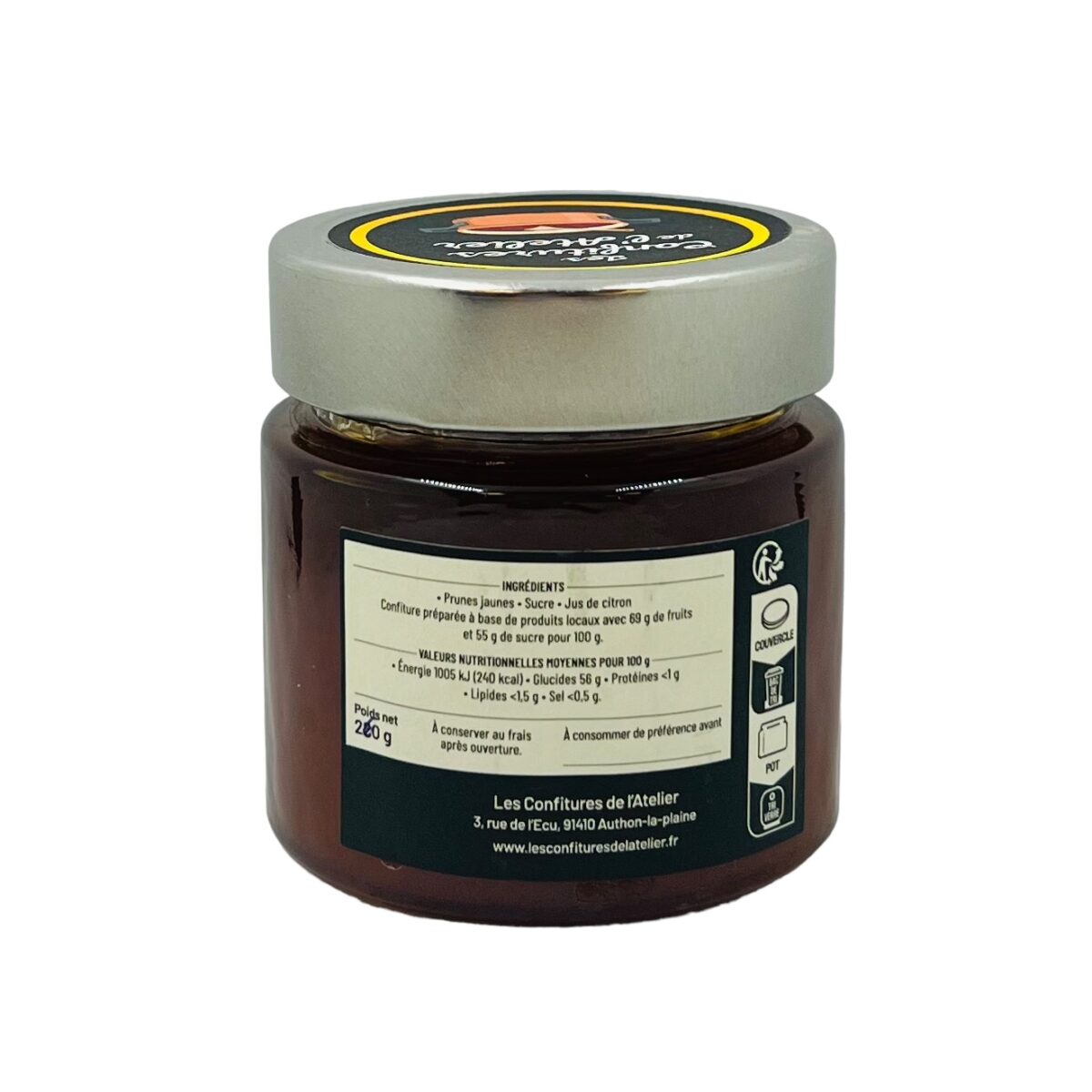 Photoroom_008_20240808_122318 CONFITURE PRUNES JAUNES LES CONFITURES DE L'ATELIER – Image 2