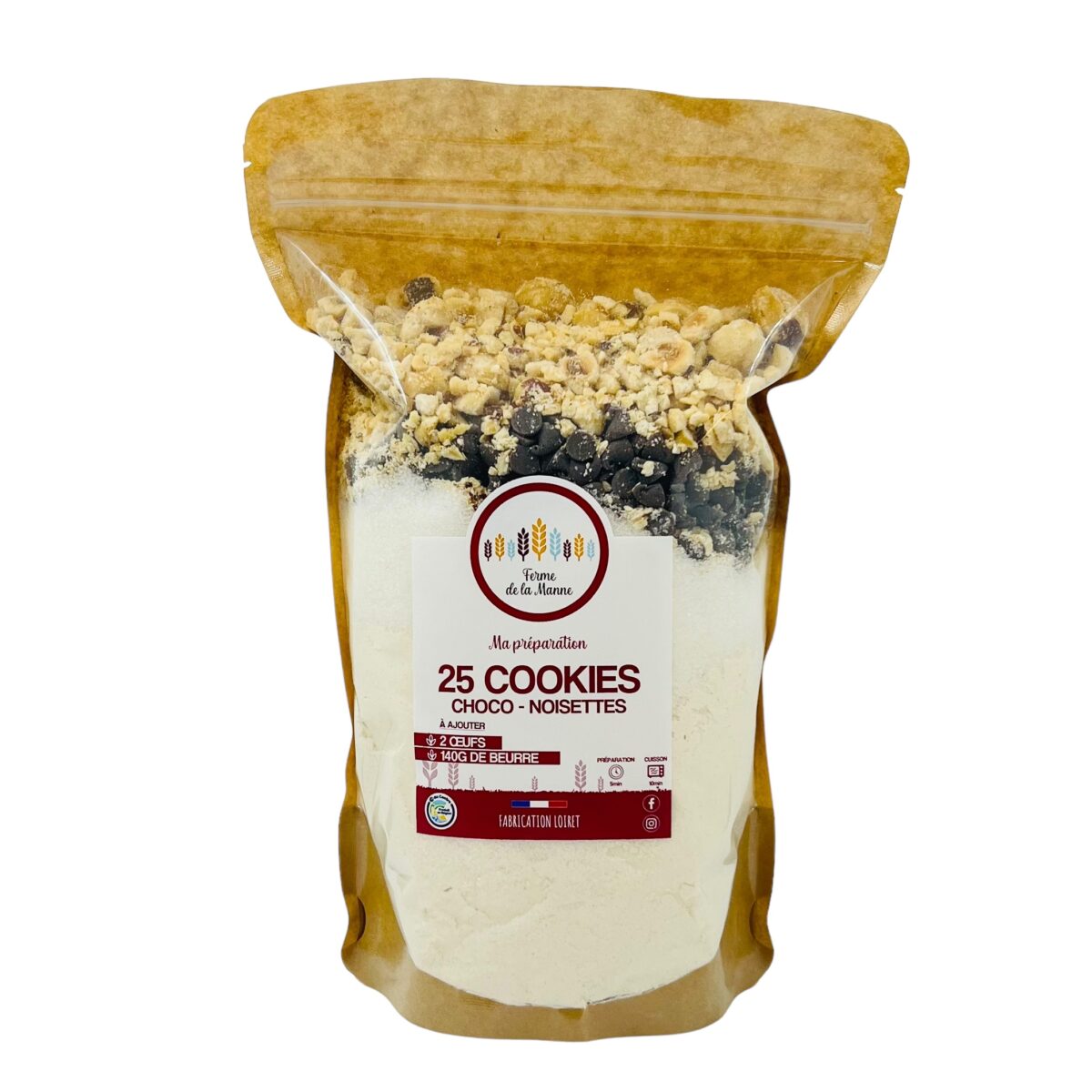 PRÉPARATION COOKIES CHOCO NOISETTES FERME DE LA MANNE – Image 1
