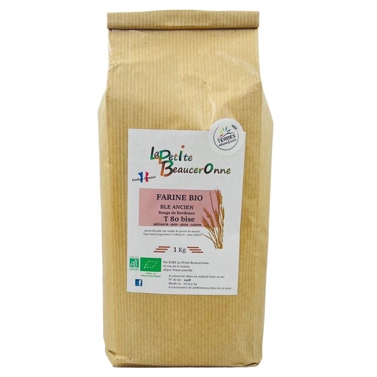 Photoroom_011_20240830_170636 FARINE BLÉ ANCIEN T80 BIO LA PETITE BEAUCERONNE – Image 1
