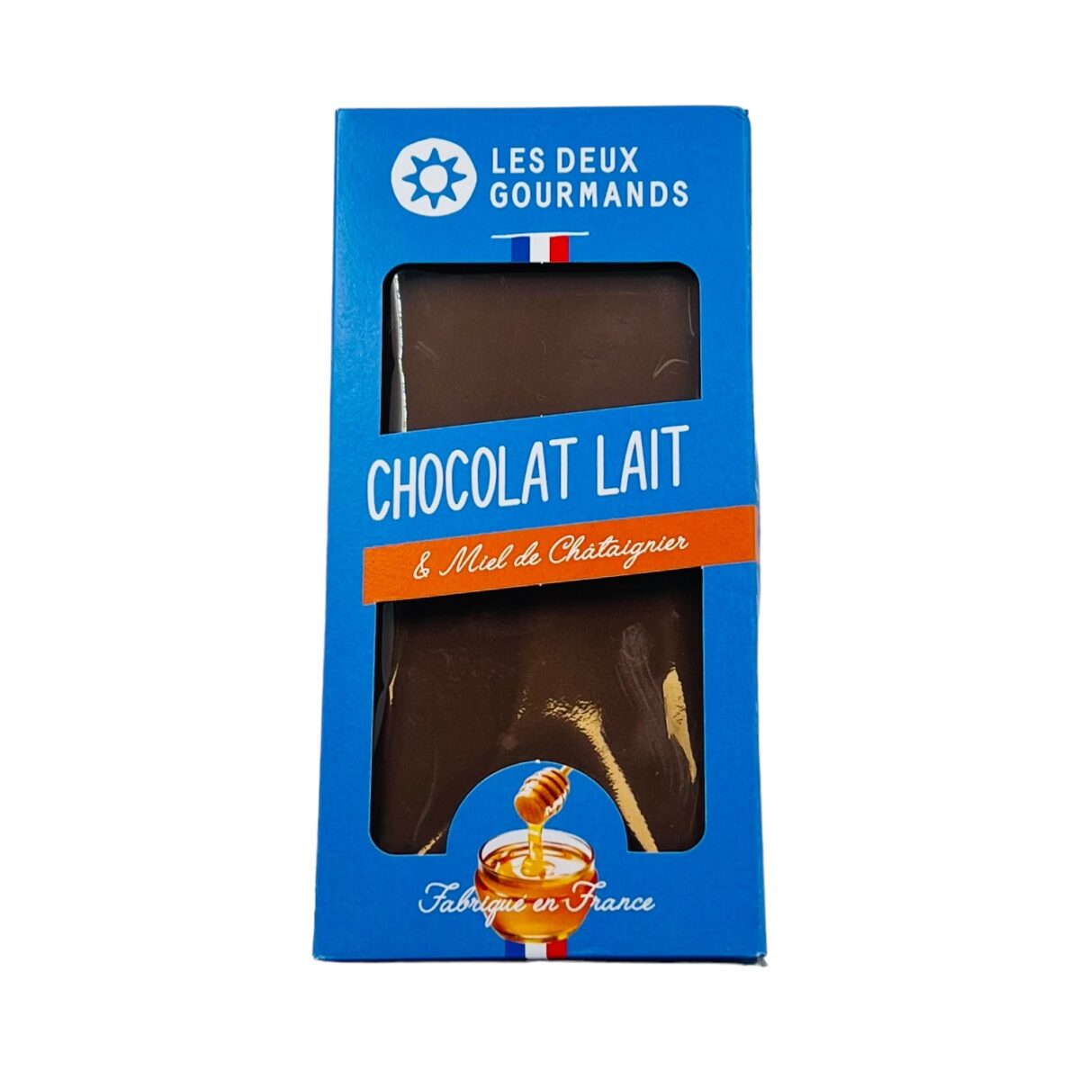 TABLETTE CHOCOLAT LAIT ET MIEL LES DEUX GOURMANDS – Image 1