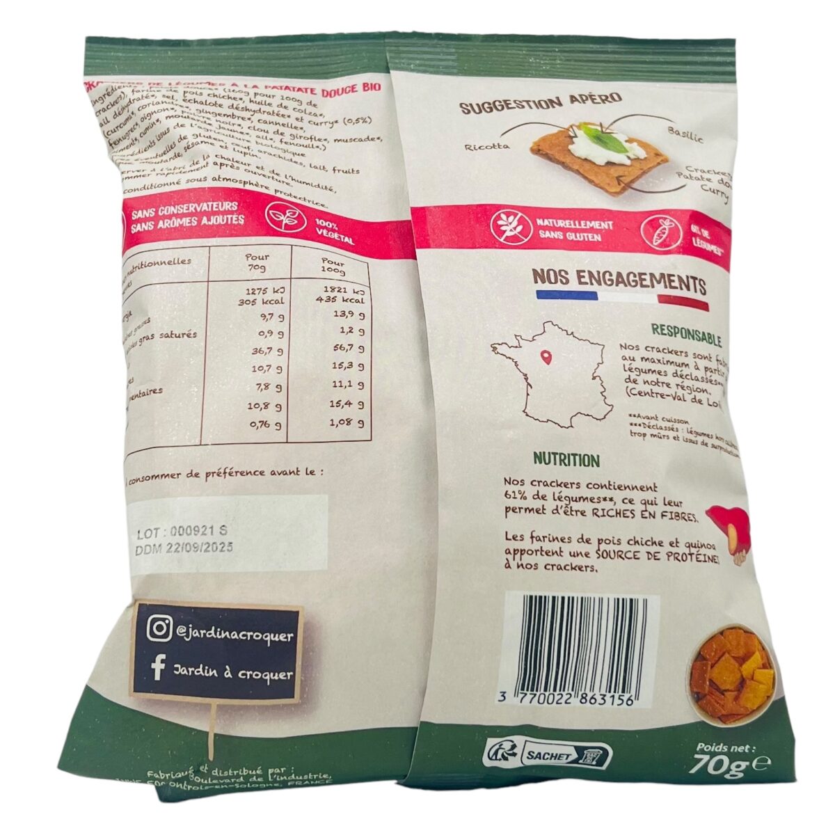 CRACKERS PATATE DOUCE CURRY JARDIN A CROQUER – Image 2