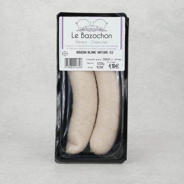 BOUDIN BLANC NATURE X2 "LE BAZOCHON"