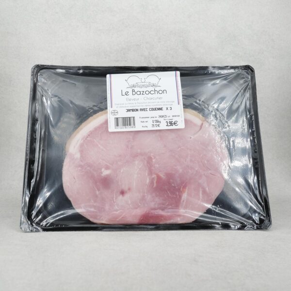 JAMBON CUIT AVEC COUENNE X3 "LE BAZOCHON"