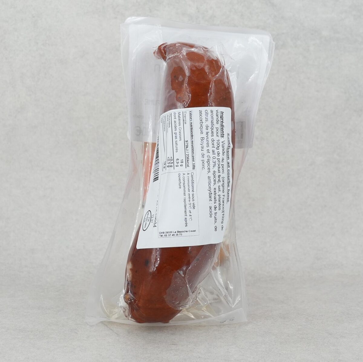 SAUCISSON AIL COURBE FUMÉ CUIT "LE BAZOCHON" – Image 2