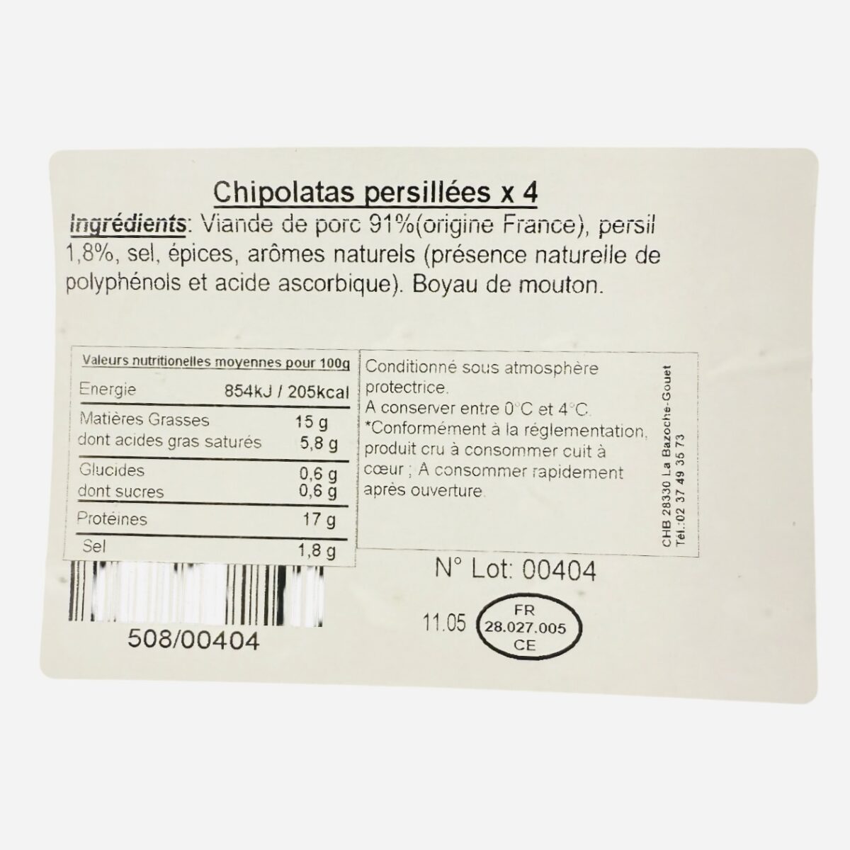 CHIPOLATAS PERSILLÉES X4 "LE BAZOCHON" – Image 2