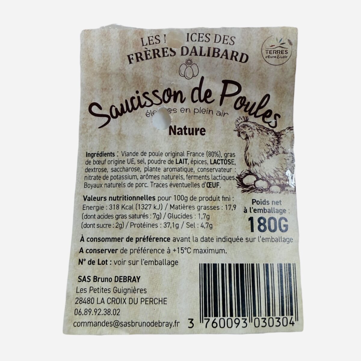 SAUCISSE SECHE DE POULE – Image 2