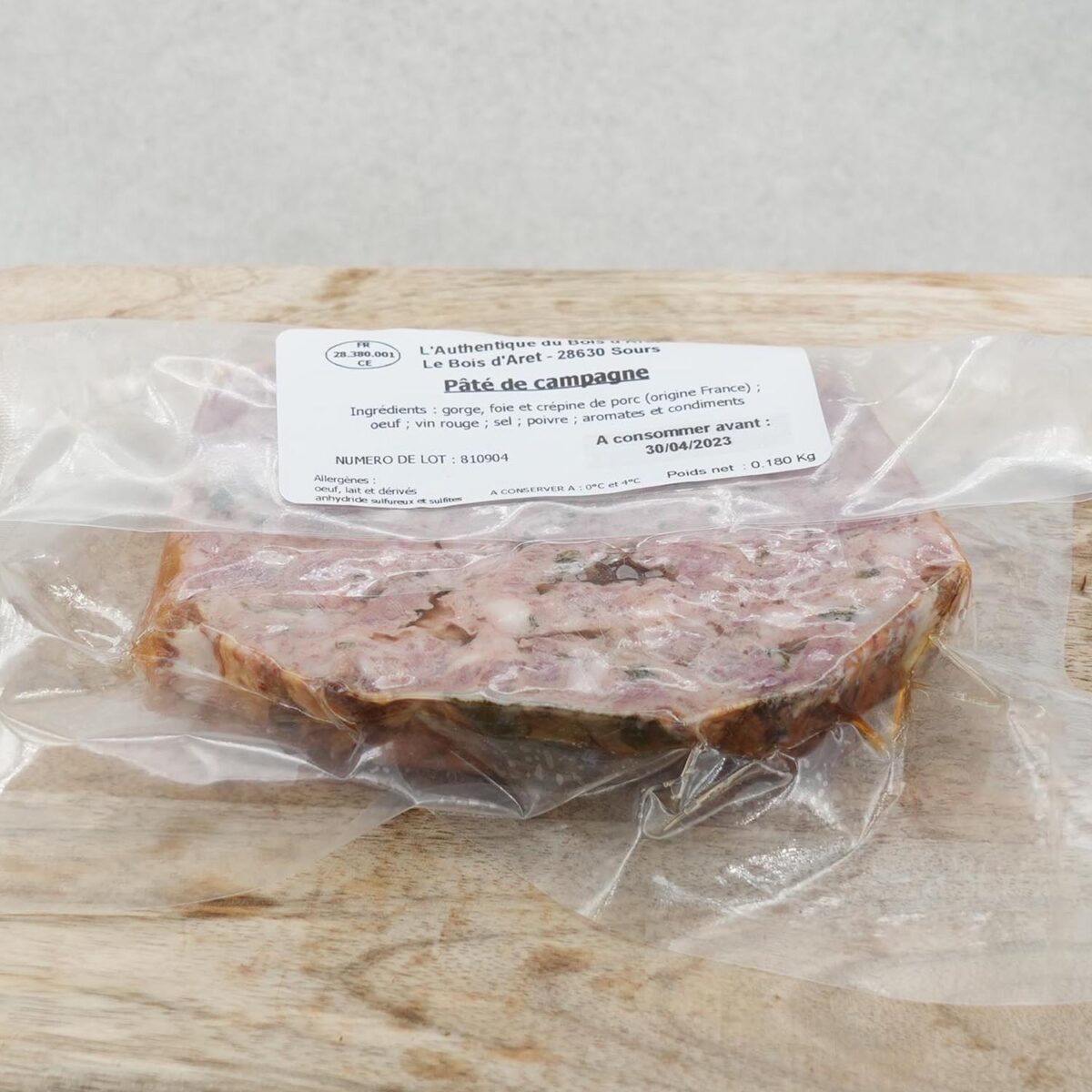 PATÉ DE CAMPAGNE "L'AUTHENTIQUE DU BOIS D'ARET" – Image 2